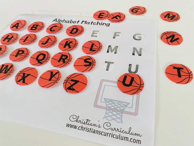 Basketball Alphabet Learning Printable/ Busy Binders /activity Etsy