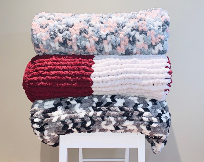 Handmade Chunky Knit Blankets