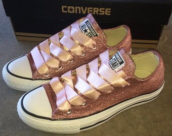 blue rose gold converse