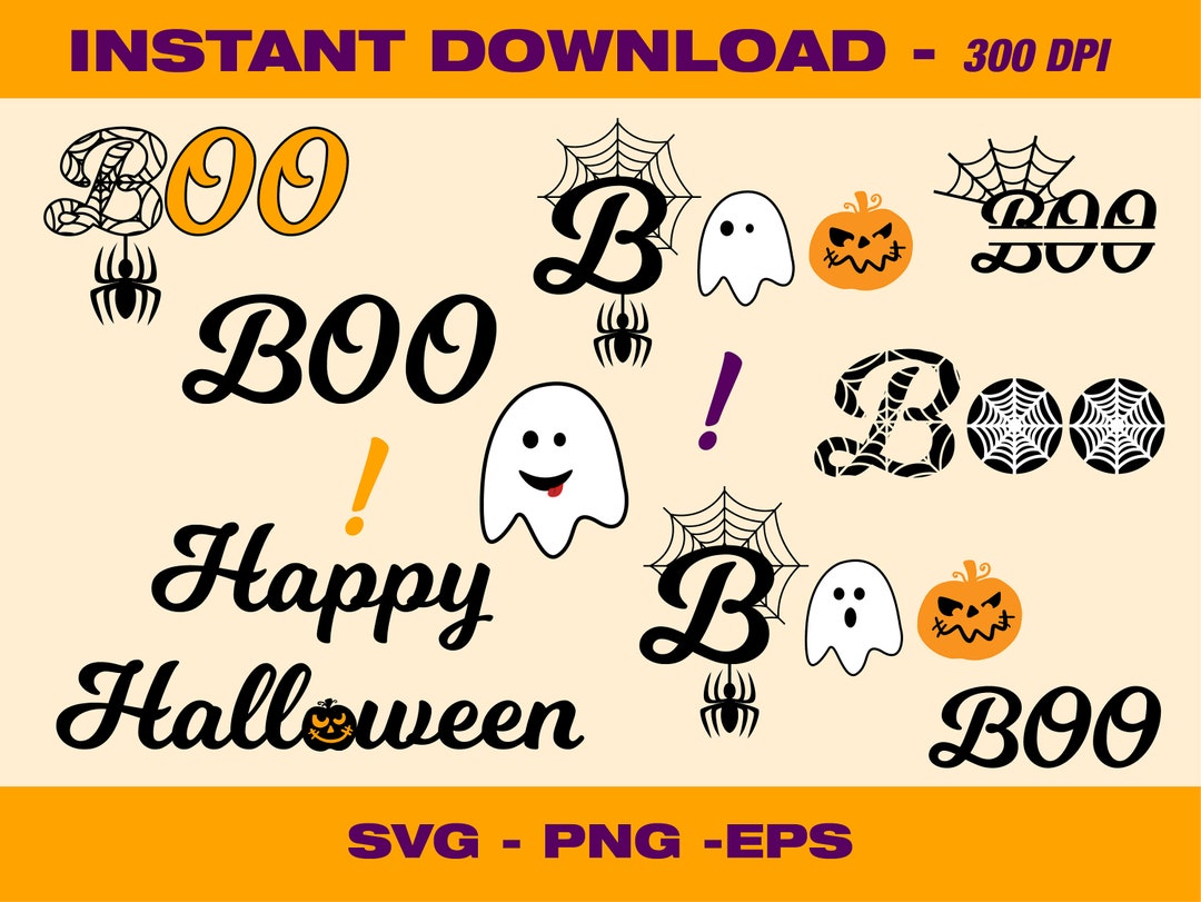 Halloween Ghost svg, Boo svg, calabaza svg, archivos svg de halloween ...