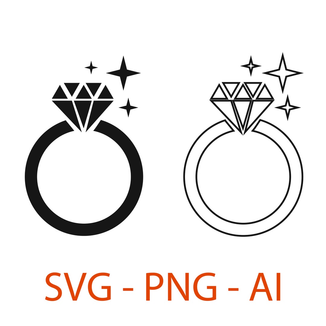 Wedding Ring Svg, Ring SVG Cut File for Cricut, Digital Clipart, Vector ...