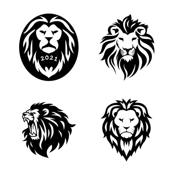 Lion Head SVG Lion Face SVG Lion SVG Roaring Lion Svg Lion Etsy Australia