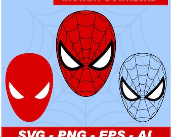 Spiderman SVG, Spiderman Face SVG, Spiderman Clipart, Spiderman
