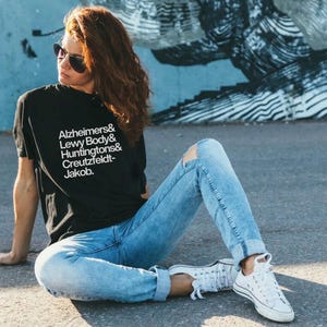 Maglietta per la consapevolezza sulla demenza, corpi di Lewy, perdita di memoria, rompere lo stigma, stigma sulla demenza, maglietta unisex per raccolta fondi e ricerca sull&#39;Alzheimer