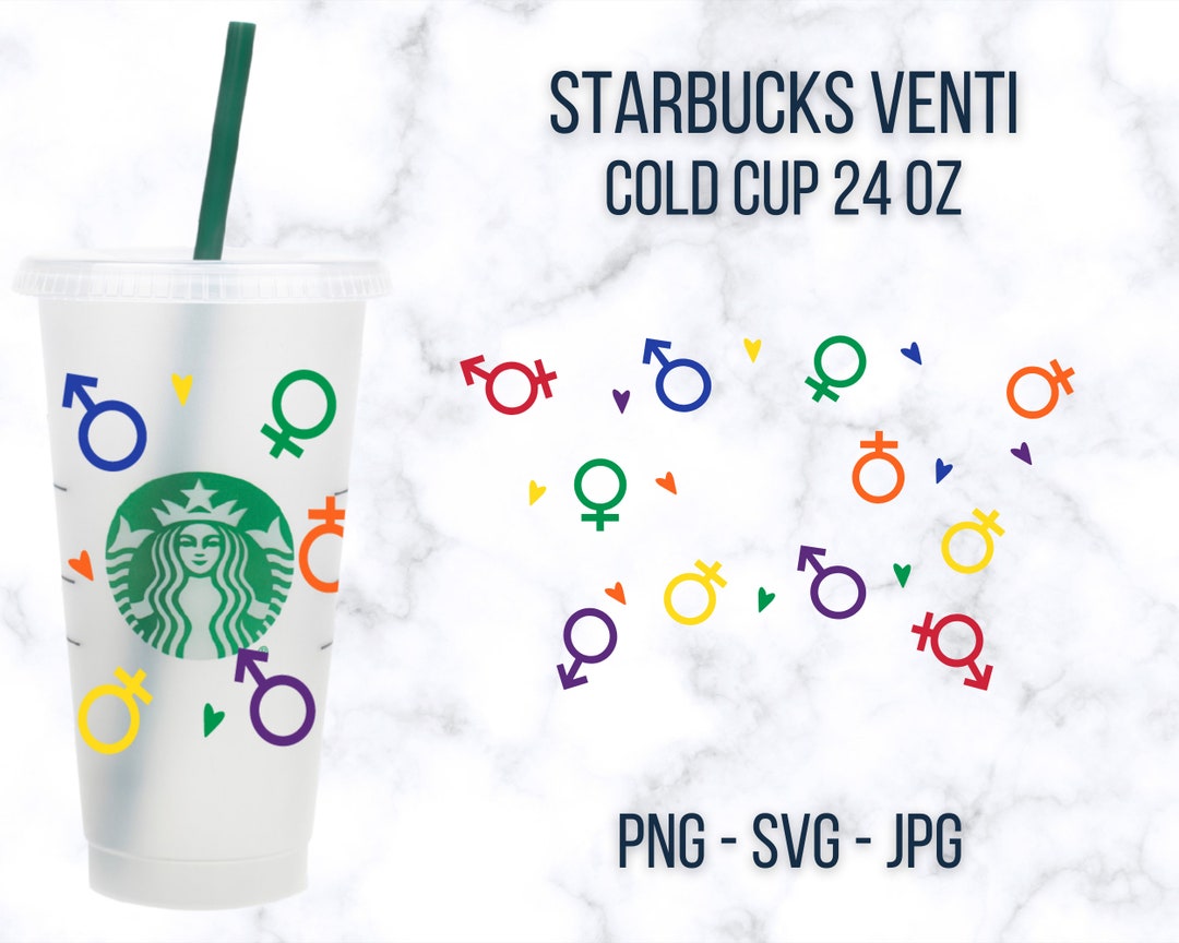 LGBTQ PRIDE Starbucks Cup Wrap / Venti Cold Cup 24 Oz / Etsy