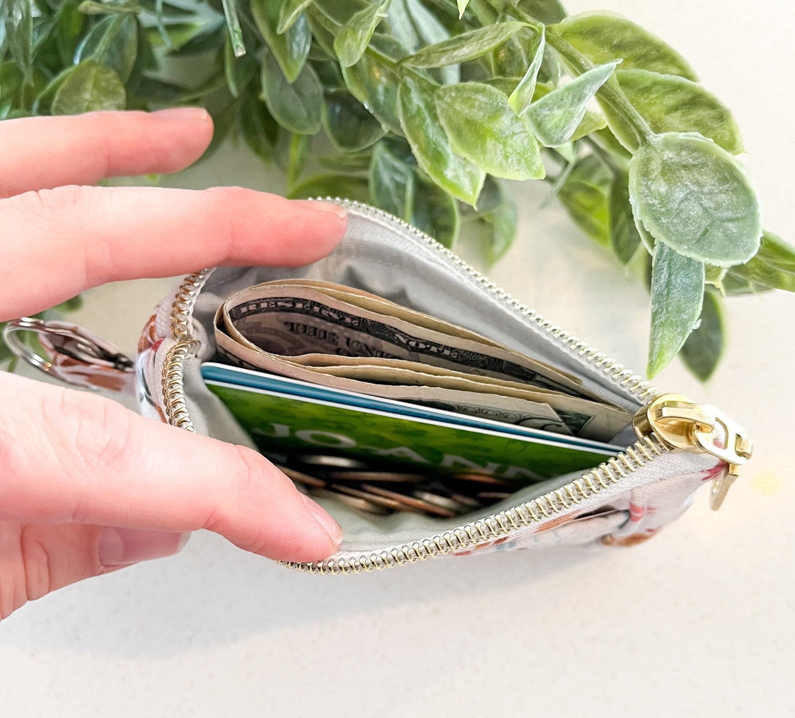 ID Keychain Wallet Trendy Coin Purse Student ID Holder Etsy