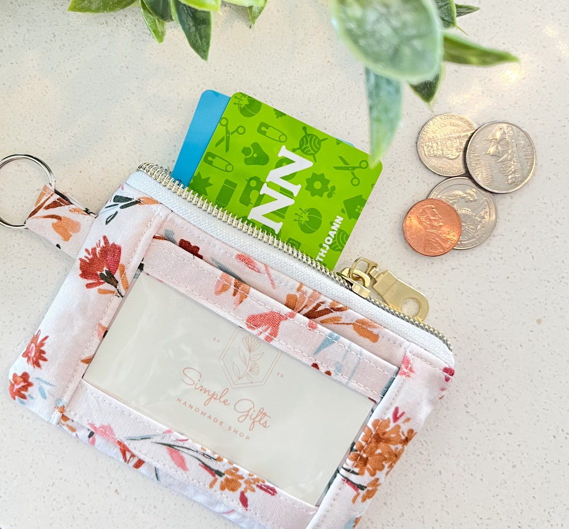 ID Keychain Wallet Trendy Coin Purse Student ID Holder Etsy