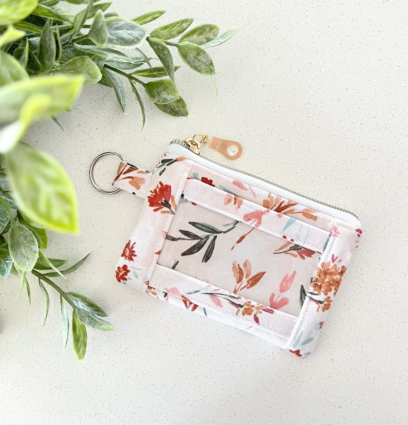 ID Keychain Wallet Trendy Coin Purse Student ID Holder Etsy