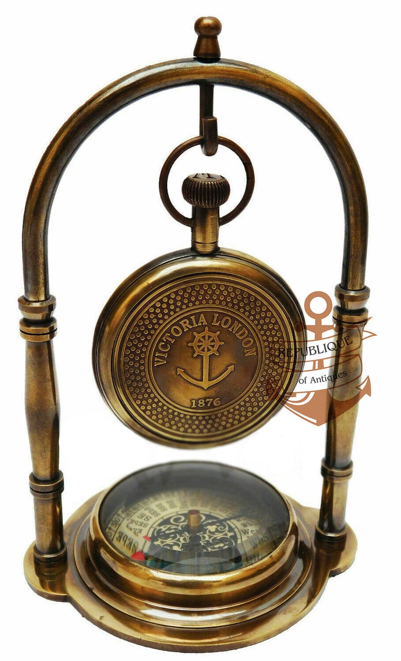 Nautical Clock Ship Table Clock Brass Desk Clock Maritime Etsy