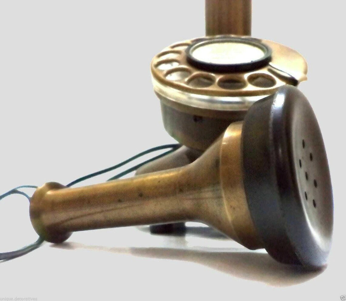 Old Retro Vintage Candlestick Phone Rotary Dial Home Office Etsy