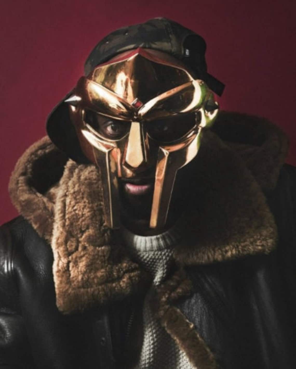 MF Doom Gladiator Mask Golden Finish Brass Face Armor Medieval Etsy