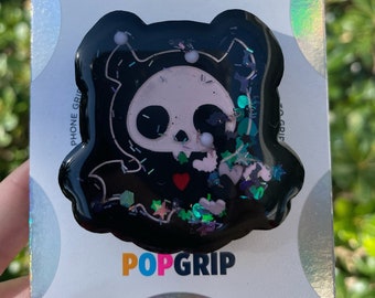 Skeleton Bat Shaker Popgrip™: Witchy Swappable Popsocket