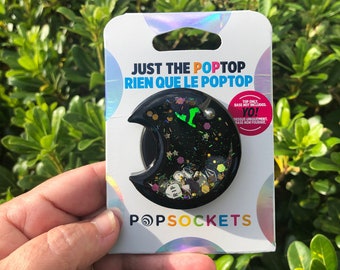 Halloween Moon Shaker PopGrip: Spooky Resin Phone Grip