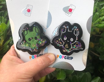 Bat Shaker PopSocket™, Kawaii PopSocket, Kawaii Bat Shaker PopGrip™, Goth Phone Grip, Swappable PopSocket, Resin Shaker PopGrip, Bat Shaker