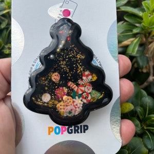 Black Christmas PopSocket™, Christmas Tree Shaker PopSocket, Witchy Christmas PopSocket, Christmas shaker PopGrip™, Shaker PopSocket,