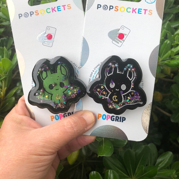 Bat Shaker PopGrip: Kawaii Goth Phone Grip