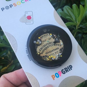 Ouija Shaker PopSocket™, Spirit Board PopSocket, Ouija Board PopGrip, Witchy PopSocket, Halloween PopGrip, Swappable PopSocket, Resin Shaker