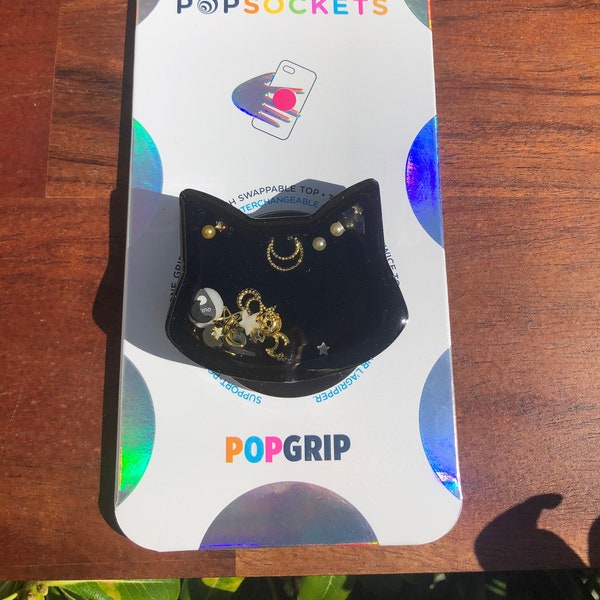 Magical Cat Shaker PopSocket™, Mystical Black Cat PopGrip™, Witchy Cat Shaker Phone Grip, Cat Shaker PopSocket, Witchy Shaker PopSocket