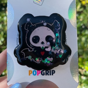 Skeleton Bat Shaker PopGrip™: Witchy Swappable PopSocket