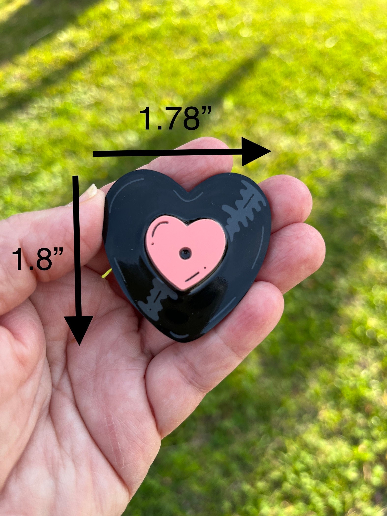 PopSocket Cœur Vert Minimaliste - Support Pour Téléphone Adhésif, Interchangeable - Design Romantique Et Féminin