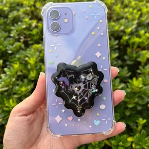 Webbed Heart Shaker Popsocket™: Goth Spider Web Phone Grip - Etsy