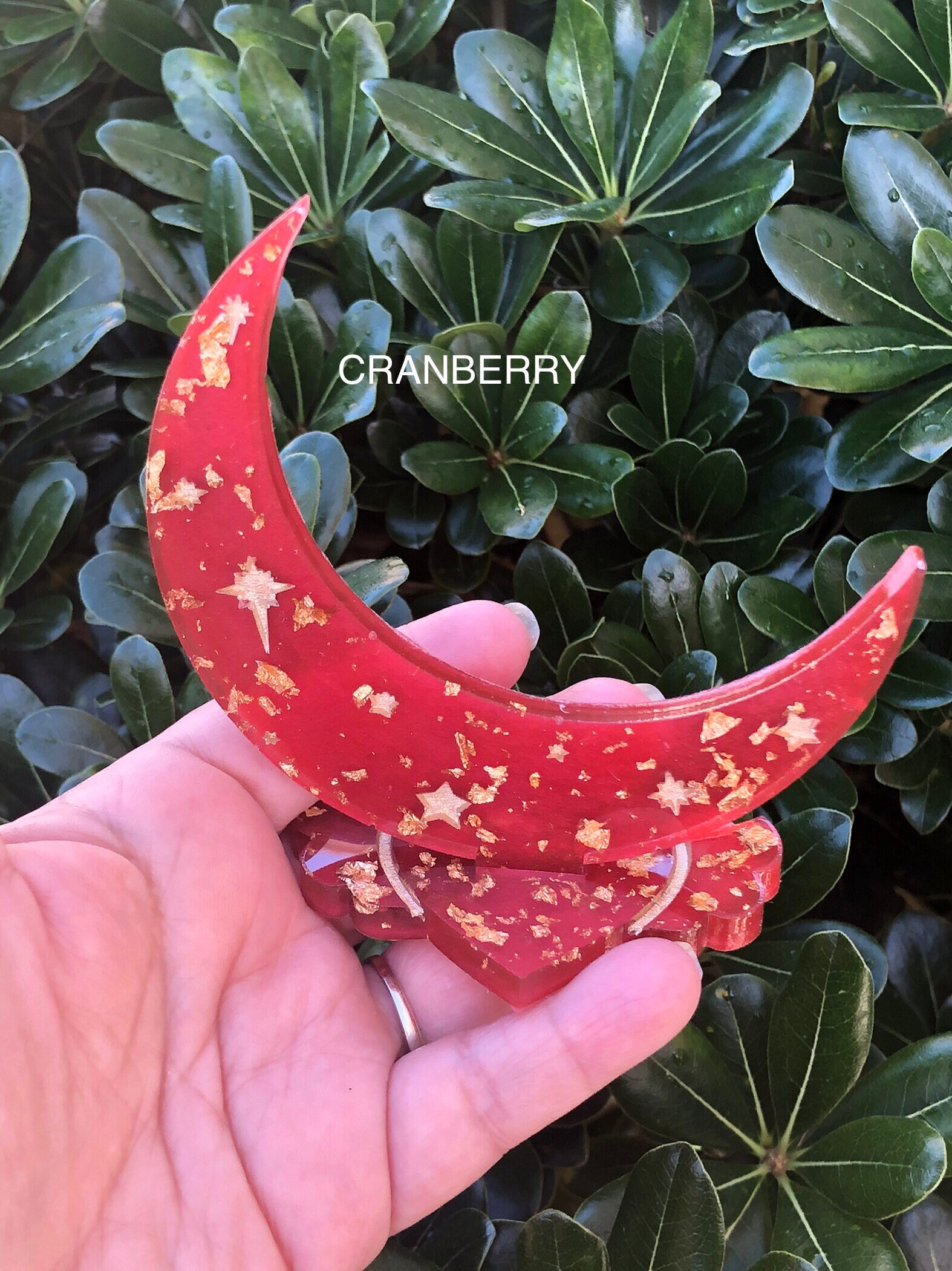 Resin Crescent Moon Ring Holder ring holder jewelry ring Etsy