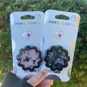 Spider Web Resin Shaker PopSocket™, Custom Phone Grip, Unique Spider Web Shaker Phone Grip, Spider Web Shaker Grip, Resin Shaker PopGrip™