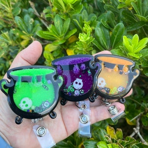 Witch Cauldron Keychain - Halloween Magic Keyring, Witchy Accessory Gift (Black) - View #9