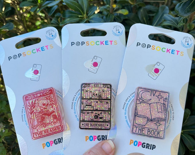 Boho Bookshelf Authentic Popsocket™ Popgrip Phone Grip Expanding Stand ...