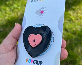 Cute Geometric Heart Shape Hunter Green Design PopSockets PopWallet For MagSafe - View #8