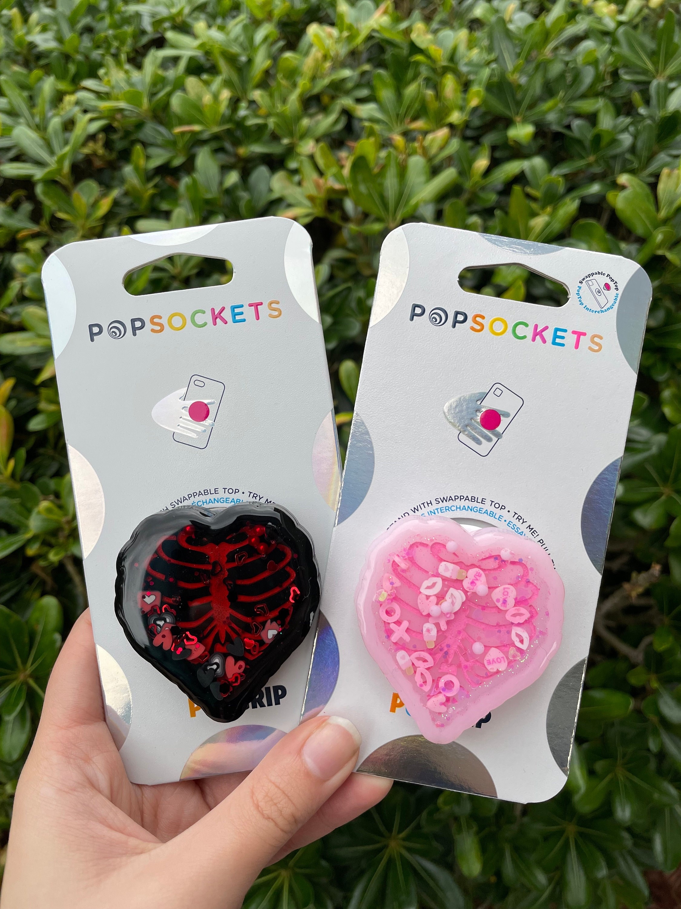 POPSOCKETS クローバー&ハートPhoto Frame Rib Cage Heart Resin Shaker Popsocket, Valentine Popgrip - Etsy