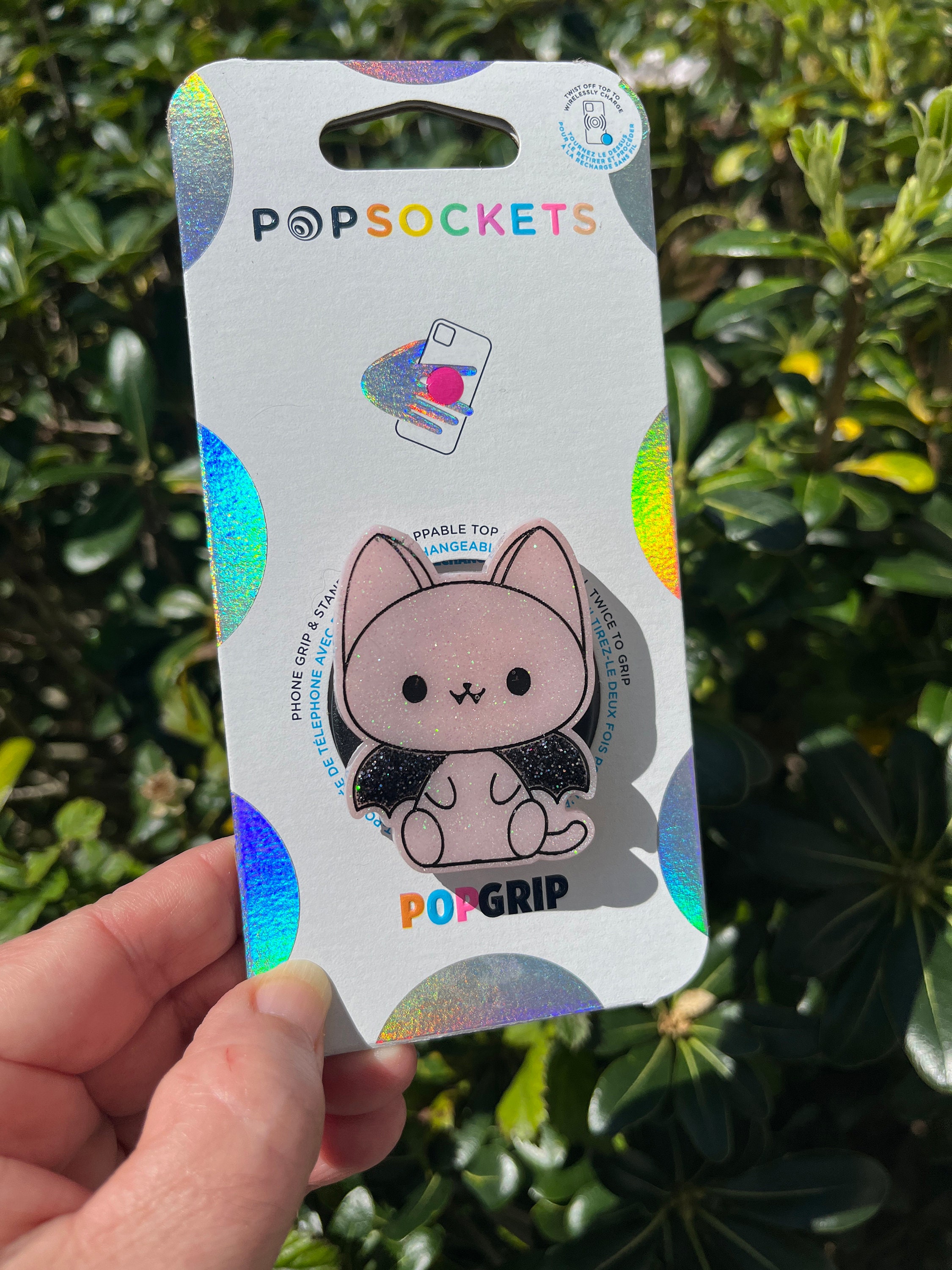 PopSockets PopGrip Con Gattina Addormentata E Rametto – Adesivo Per Telefono, Sostituibile
