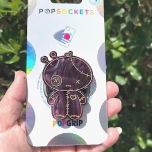 Dark Purple Voodoo Doll PopGrip™: Witchy Phone Accessory
