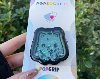 Cat Ghost Shaker Popsocket™, Resin Shaker Phone Grip, Cat Shaker