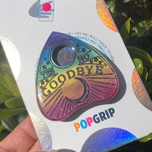 Rainbow Ouija Planchette PopSocket™, Colorful Ouija Planchette PopGrip™, Custom Planchette PopSocket, Witchy Phone Grip, Ouija PopSocket