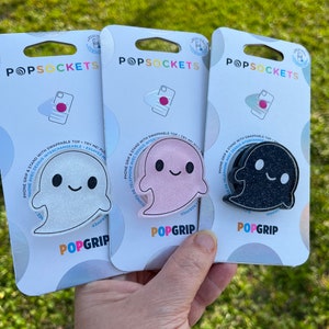 Acrylic Ghost PopSocket™, Kawaii Ghost PopGrip™, Ghost Phone Accessory, Ghost Phone Stand, Spooky Phone Grip, Custom PopSocket, Swappable