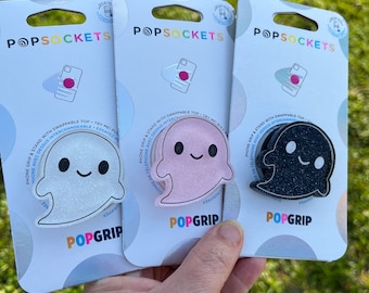 Acrylic Ghost PopSocket™, Kawaii Ghost PopGrip™, Ghost Phone Accessory, Ghost Phone Stand, Spooky Phone Grip, Custom PopSocket, Swappable