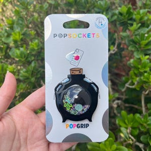 Witchy Cauldron Shaker PopGrip: Gothic Potion Bottle Phone Holder