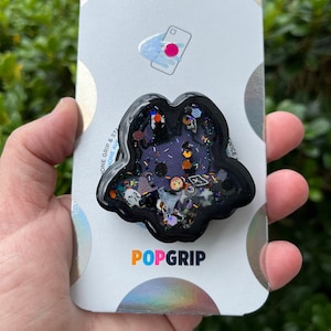 Halloween Bat Shaker PopGrip: Spooky Resin Phone Grip