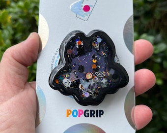 Halloween Bat Shaker PopGrip: Spooky Resin Phone Grip