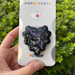 Webbed Heart Shaker Popsocket™: Goth Spider Web Phone Grip - Etsy