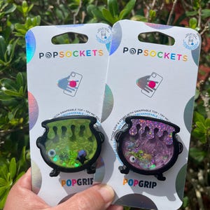 Witch Cauldron Shaker PopGrip, Halloween Phone Grip