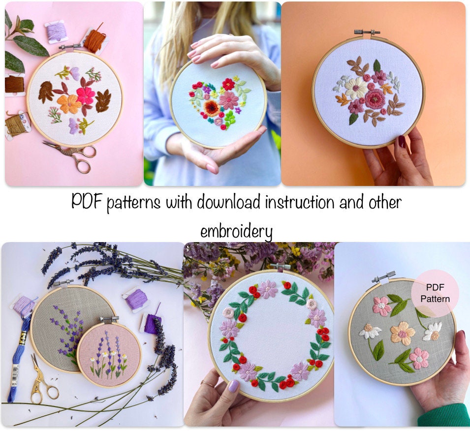 Embroidery Pattern Floral PDF Pattern Wedding Embroidery Design ...