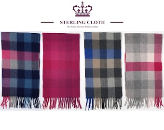 Sciarpa A Quadri Tartan Uomo Scozzese Blu E Rossa Made Italy - Avantgarde Accessori - Foto 8