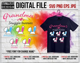 Grandma Easter Svg Etsy