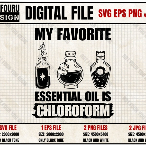 Favorite smell My Essential Oil Is Chloroform SVG, Funny like perfume adult jokes quarantined PNG, Lover chemistry gifts trendy tshirt EPS