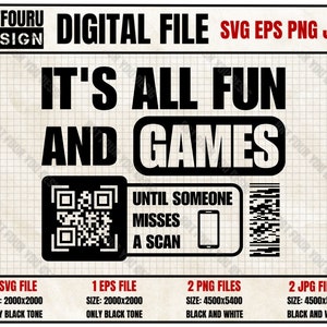Its all Fun and Games Until Someone Misses a Scan svg, Postal Worker svg, Mail Carrier svg, Post Office Eps Png Jpg Files For Cricut