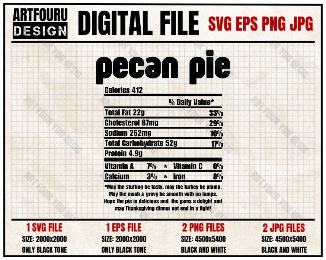 pecan-pie-nutrition-facts-svg-pie-lover-gifts-thanksgiving-decor-fall-baking-svg-recipe