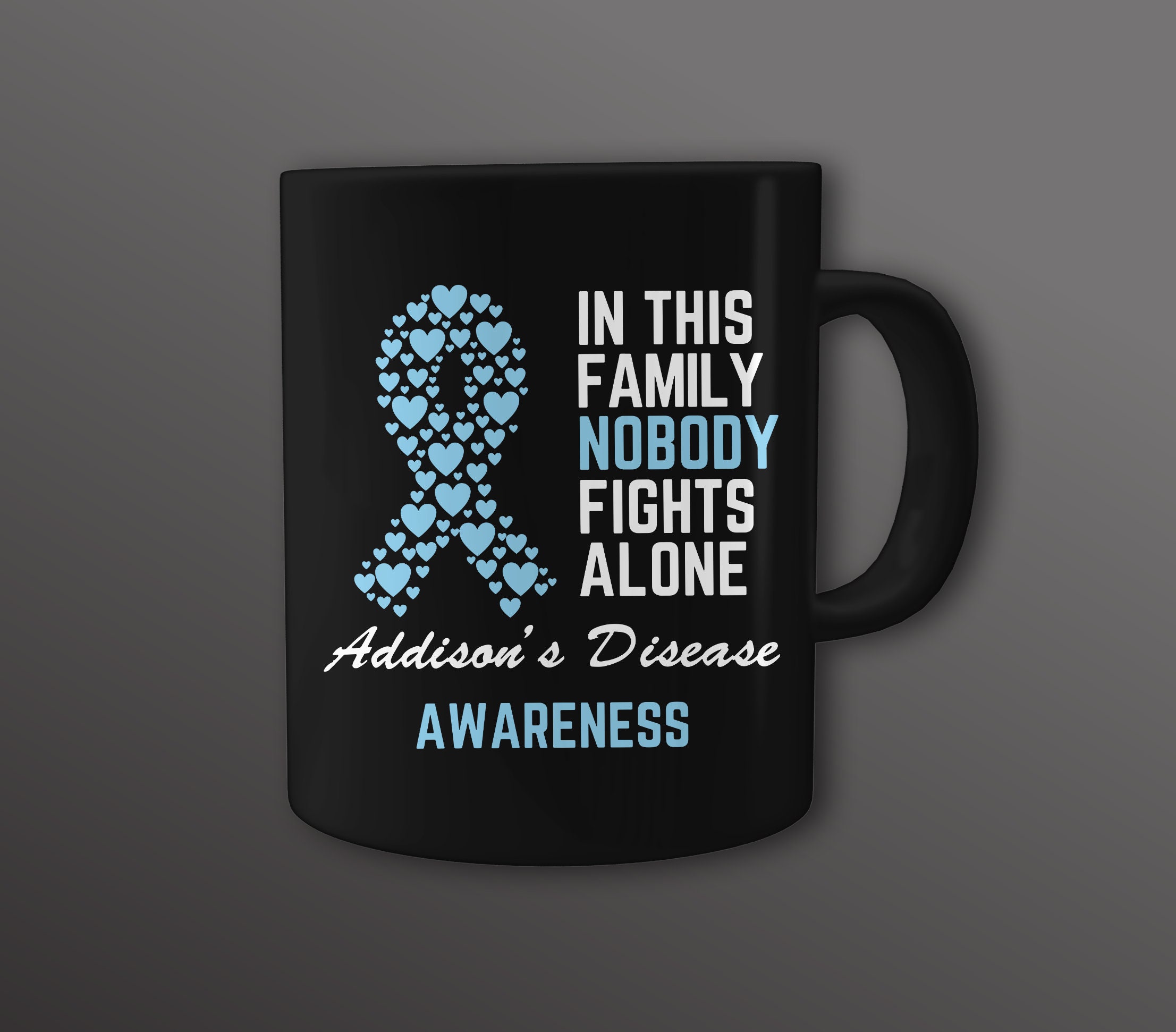 Addison Sticker Svg Addison's Disease Awareness Svg, in This Family Nobody Fights Alone T ...