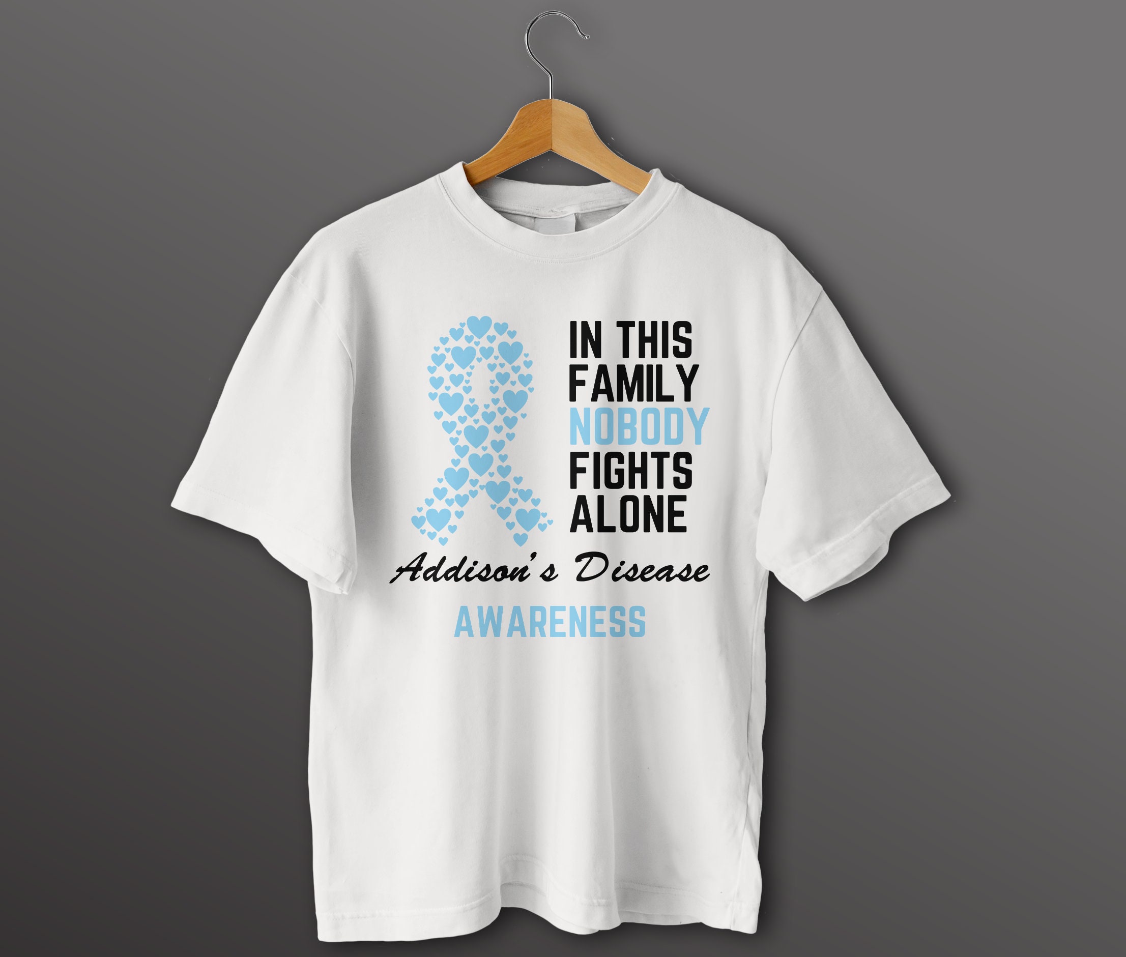Addison Sticker Svg Addison's Disease Awareness Svg, in This Family Nobody Fights Alone T ...